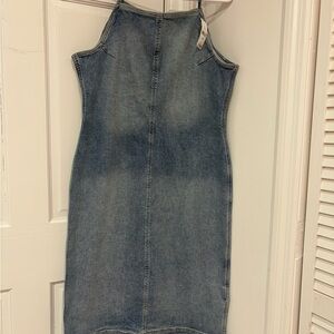 DL1961 Sleeveless Denim Midi Dress in Light Blue